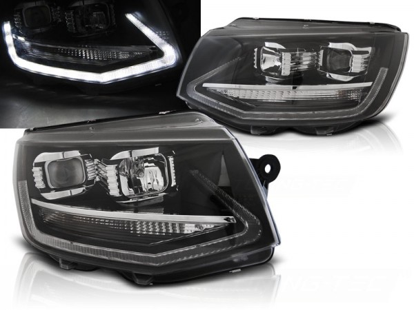 Scheinwerfer DRL LED Tagfahrlicht für VW T6 Bj. 15-19 Schwarz