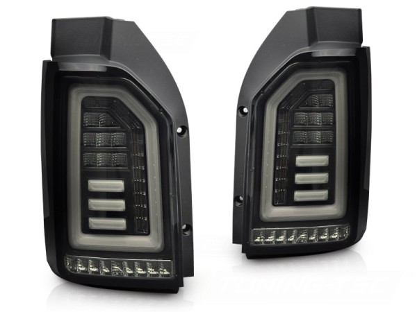 Voll LED Lightbar Rückleuchten für VW T6 Bj. 15-19 Smoke (Heckklappe / Halogen) w.L.