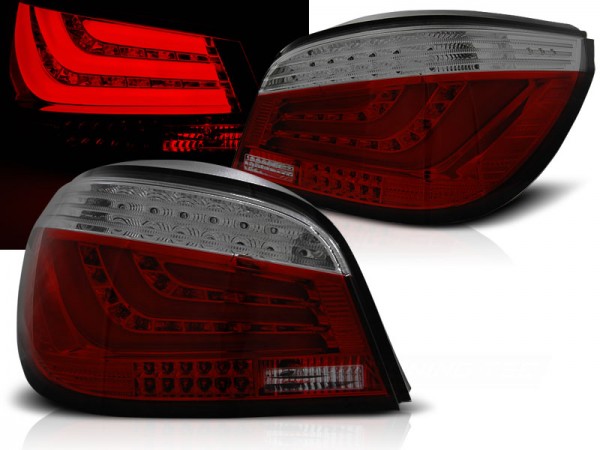 LED Lightbar Rückleuchten für BMW E60 Limo Bj. 03-07 Rot/Smoke