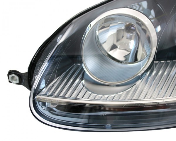 Scheinwerfer Klarglas für VW Golf 5 Jetta 3 Bj. 03-10 Schwarz