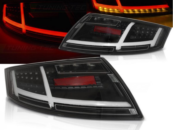 Voll LED Lightbar Rückleuchten für Audi TT 8J Bj. 06-14 Schwarz dynamischer Blinker
