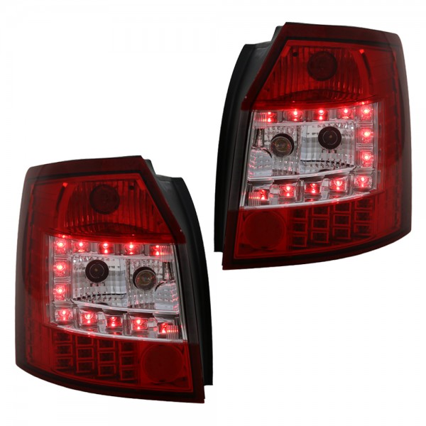 LED Rückleuchten für Audi A4 B6 (8E) Avant Bj. 00-04 Rot/Chrom