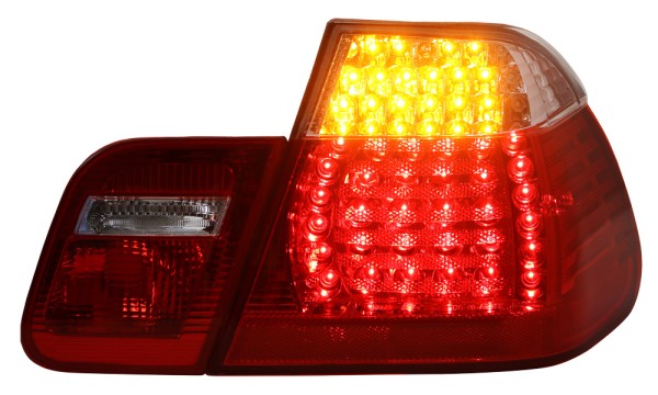 LED Rückleuchten für BMW E46 Limo Bj. 98-01 Rot/Chrom