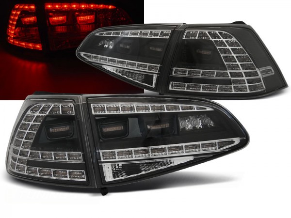 LED Rückleuchten für VW Golf 7 (VII) Limo Bj. 12-17 Schwarz dynamischer Blinker