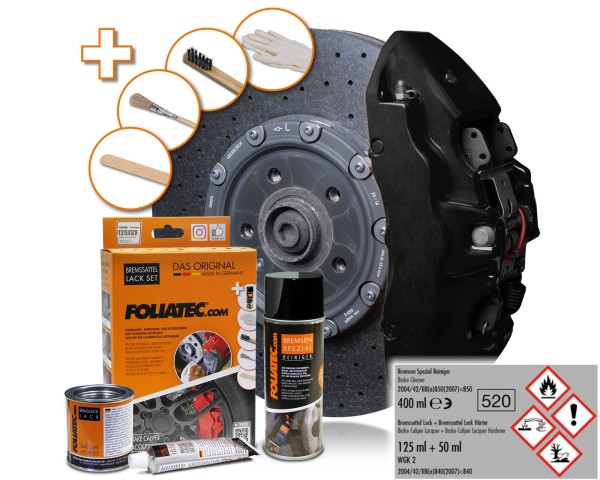 FOLIATEC Bremssattellack Schwarz Matt Bremssattelfarbe Bremssattel 2176
