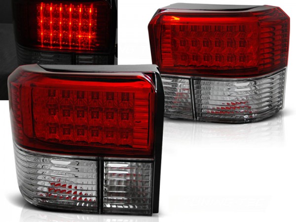 LED Rückleuchten für VW T4 Bus Bj. 90-03 Rot/Chrom
