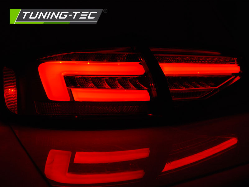 Voll LED Lightbar Rückleuchten für Audi A4 B8 (8K) Bj. 11-15 Rot/Chrom für Halogen