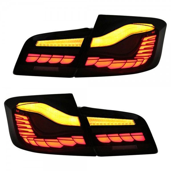 Voll LED Rückleuchten für BMW F10 Limo Bj. 10-16 Smoke in OLED Technik dynamischer Blinker