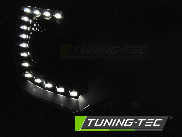 Scheinwerfer DRL LED Tagfahrlicht für VW T5 GP Facelift Bj. 10-15 Schwarz