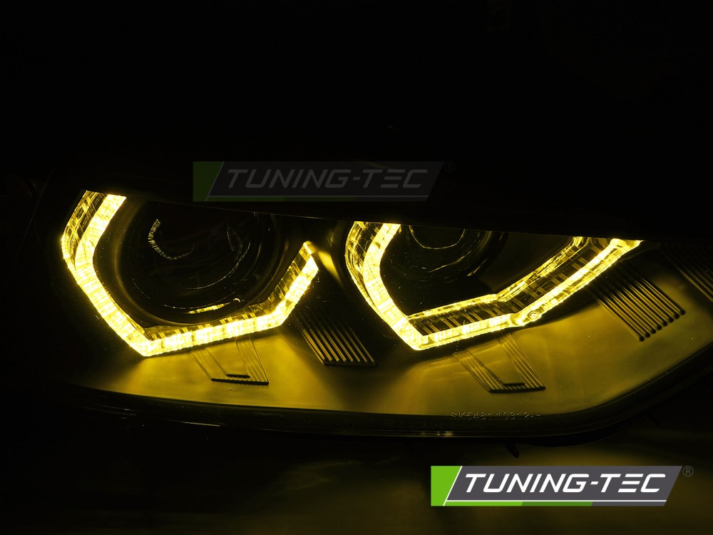 Scheinwerfer DRL Yellow LED Tagfahrlicht für BMW 3er F30 F31 Bj. 11-15 Schwarz
