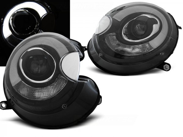 Scheinwerfer LED Tagfahrlicht Optik für Mini One Cooper Bj. 06-14 Schwarz LTI