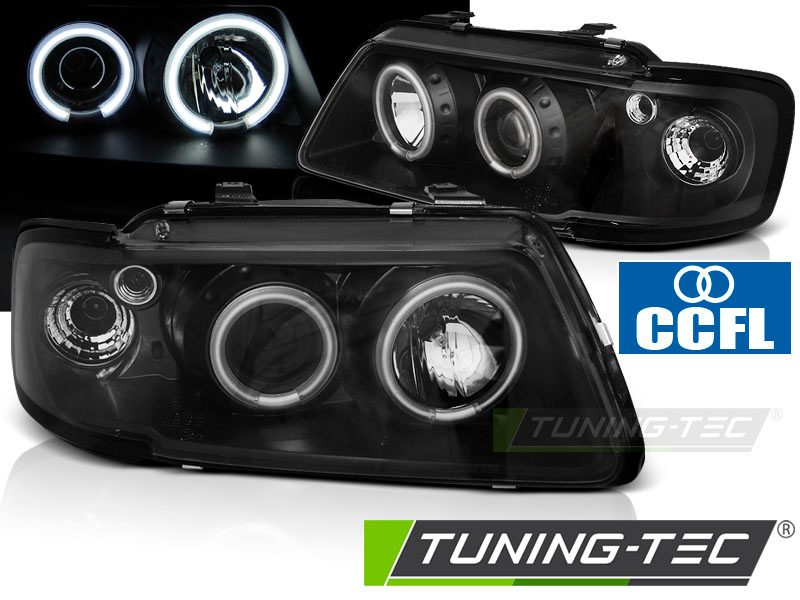 Scheinwerfer CCFL Angel Eyes für Audi A3 8L Bj. 96-00 Schwarz