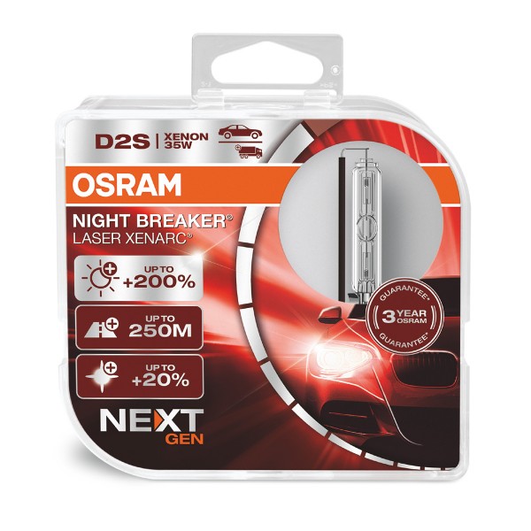 OSRAM D2S 35W 66240XNN-HCB XENARC® NIGHT BREAKER® LASER +200% DUO-BOX