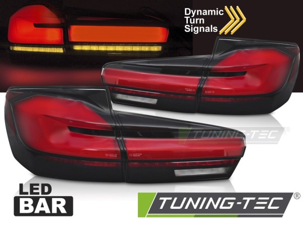Voll LED Lightbar Rückleuchten für BMW F11 Touring Bj. 10-16 Rot/Schwarz