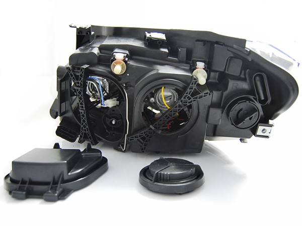 Scheinwerfer LED Angel Eyes für BMW X1 E84 Bj. 09-12 Schwarz