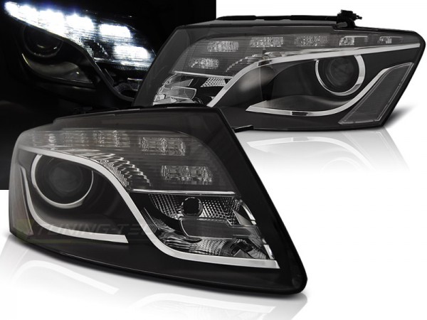 Scheinwerfer DRL LED Tagfahrlicht für Audi Q5 8R Bj. 08-12 Schwarz