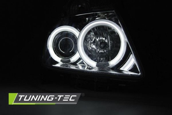Scheinwerfer CCFL Angel Eyes für Suzuki Swift 4 Bj. 05-10 Chrom