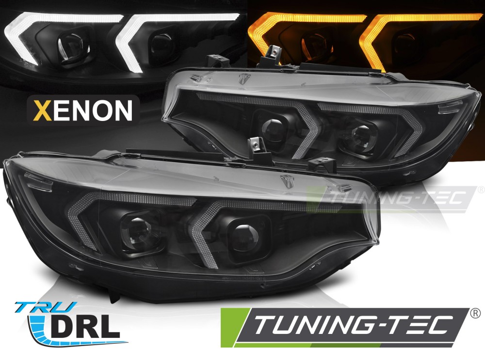 Xenon Scheinwerfer DRL LED Tagfahrlicht für BMW 4er F32 F33 Bj. 13-17 Schwarz