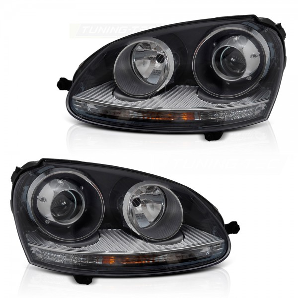 Scheinwerfer Xenon Set für VW Golf 5 + GTI Jetta 3 Bj. 03-09 Motor D2S Schwarz