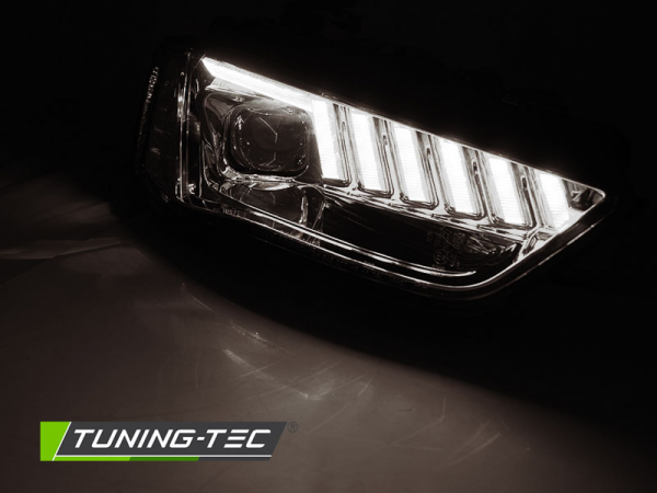 Scheinwerfer DRL LED Tagfahrlicht für Audi A4 B8 8K Bj. 12-15 Chrom dynamischer Blinker