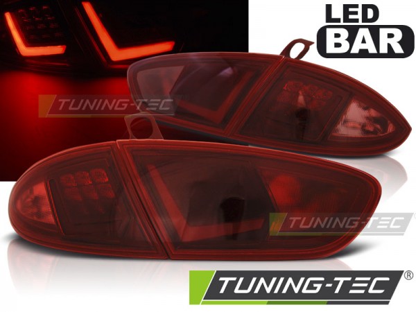LED Lightbar Rückleuchten für Seat Leon 1P1 Facelift Bj. 09-12 Rot