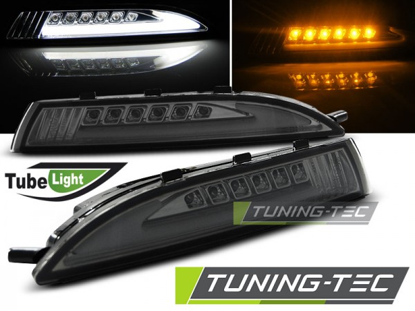 LED Lightbar Frontblinker + Standlicht für VW Scirocco 3 III Bj. 2008-2014 Smoke