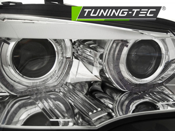 Xenon Scheinwerfer DRL LED Tagfahrlicht für BMW X5 E70 Bj. 07-10 Chrom AFS