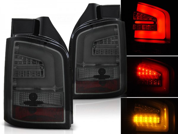 LED Lightbar Rückleuchten für VW T5 Bj. 03-09 Smoke (Heckklappe)