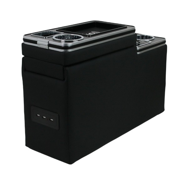 Chrom Edition USB Mittelkonsole Staufach für Citroen Jumper II LED RGB Beleuchtung + Induktion