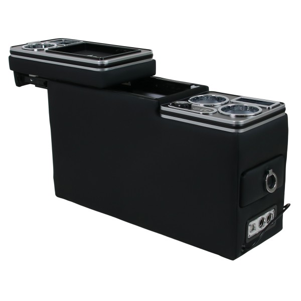 Chrom Edition USB Mittelkonsole Staufach für Citroen Spacetourer LED RGB Beleuchtung + Induktion