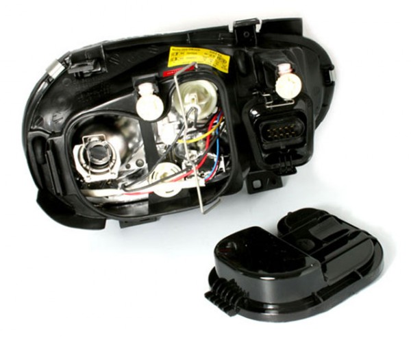 Upgrade Scheinwerfer Klarglas für VW Golf 4 Bj. 97-03 Chrom