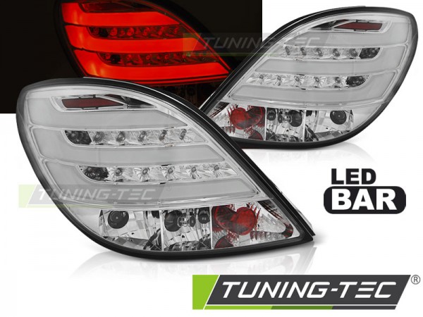 LED Lightbar Rückleuchten für Peugeot 207 Bj. 06-09 Chrom