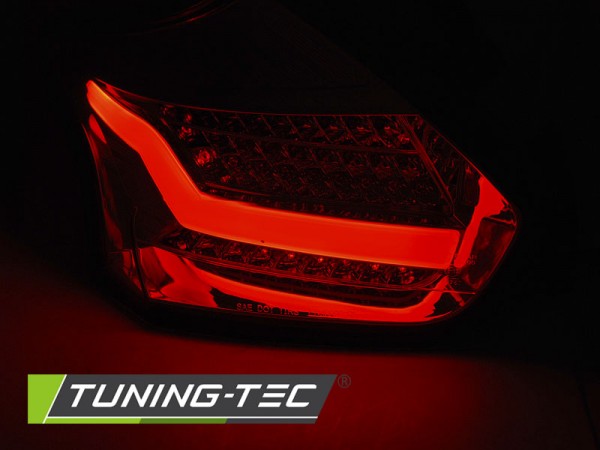 LED Lightbar Rückleuchten für Ford Focus MK3 Bj. 15-18 Chrom dynamischer Blinker