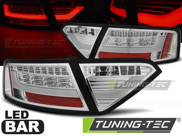 LED Lightbar Rückleuchten für Audi A5 Coupe Sportback Bj. 07-11 Chrom