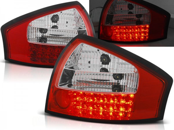 LED Rückleuchten für Audi A6 C5 4B Limo Bj. 97-04 Rot/Chrom