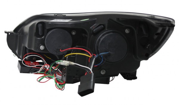 Scheinwerfer LED Tagfahrlicht Optik für Ford Focus 3 Bj. 11-14 Chrom LTI