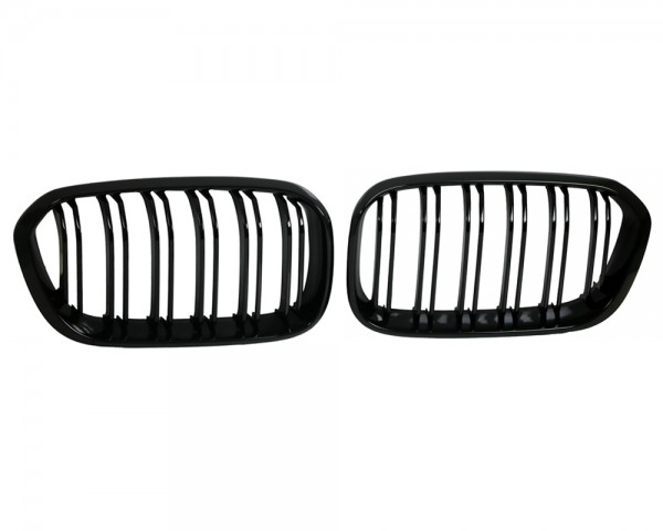 Nieren Kühlergrill 1er für BMW F20 F21 LCI Bj. 2015- Doppelsteg Schwarz Klavierlack