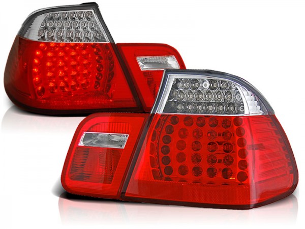 LED Rückleuchten für BMW E46 Limo Bj. 98-01 Rot/Chrom