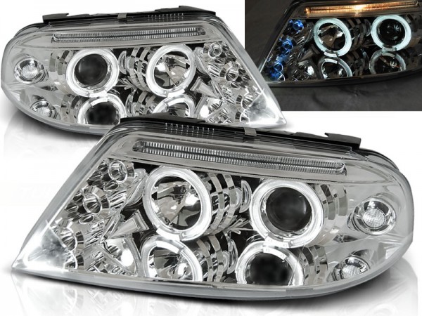 Scheinwerfer Angel Eyes für VW Passat 3BG Bj. 00-05 Chrom