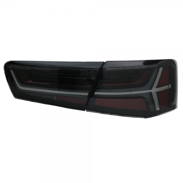 LED Lightbar Rückleuchten für Audi A6 4G C7 Limo Bj. 2011-2014 Schwarz mit dynamischem Blinker