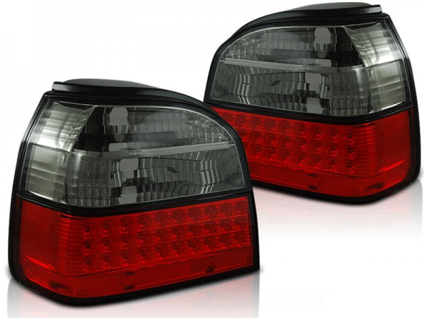 LED Rückleuchten für VW Golf 3 (III) Limo Bj. 91-98 Rot/Smoke