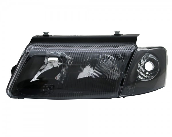 Scheinwerfer Klarglas für VW Passat 3B Bj. 96-00 Schwarz mit NSW