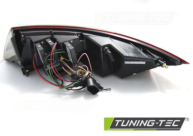 Voll LED Lightbar Rückleuchten für Audi TT 8J Bj. 06-14 Schwarz dynamischer Blinker