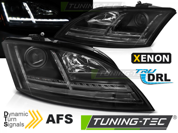 Xenon Scheinwerfer DRL LED Tagfahrlicht für Audi TT 8J Bj. 06-10 Schwarz mit Kurvenlicht