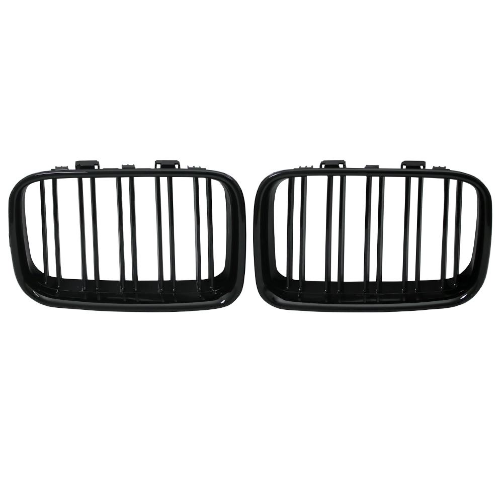 Nieren Kühlergrill Frontgrill für BMW E36 Bj. 91-96 Schwarz Klavierlack Doppelsteg