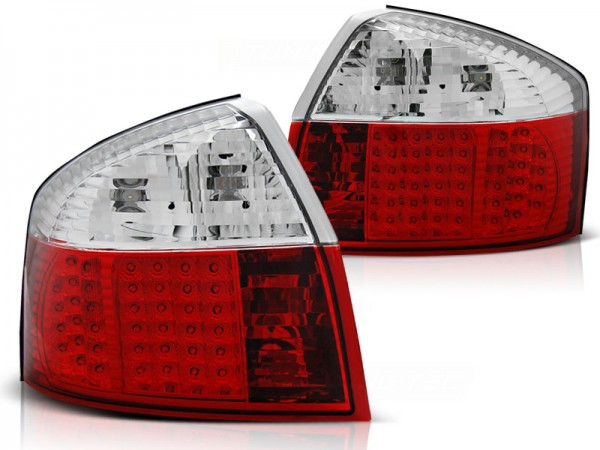 LED Rückleuchten für Audi A4 B6 (8E) Limo Bj. 00-04 Rot/Chrom