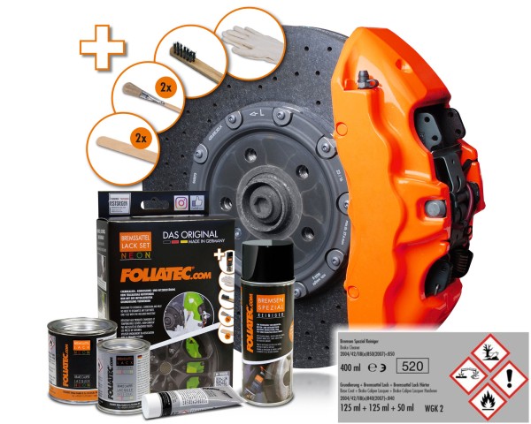 FOLIATEC Bremssattellack Neon Orange Bremssattelfarbe Bremssattel 2183