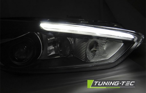 Scheinwerfer DRL LED Tagfahrlicht für Ford Focus 3 Bj. 15-18 Schwarz