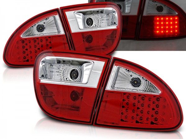 LED Rückleuchten für Seat Leon 1M Bj. 99-06 Rot/Chrom