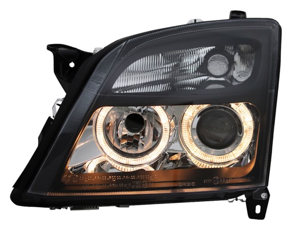 Scheinwerfer Angel Eyes für Opel Vectra C / Signum Bj. 02-05 Schwarz
